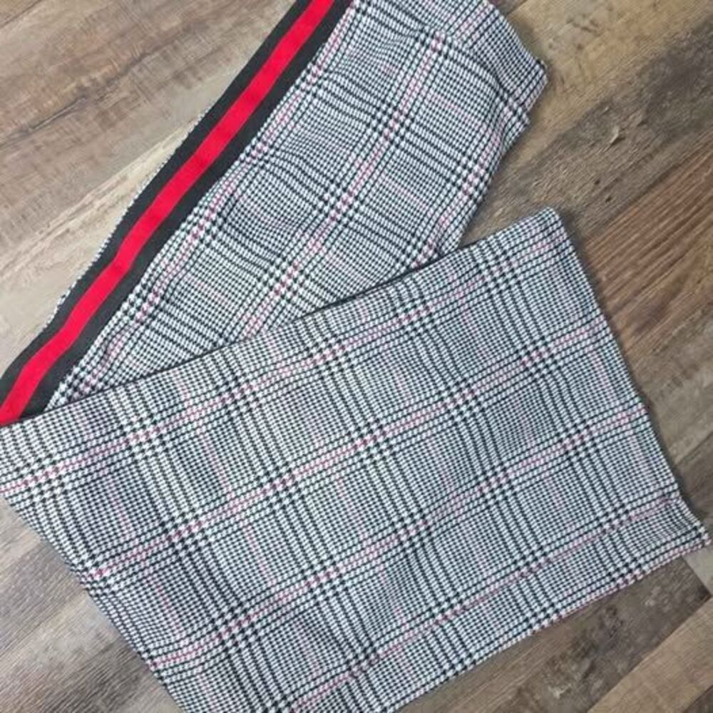 Ultra Flirt Plaid Side-Stripe Pants Size L